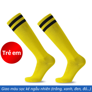 [HỎA TỐC] Tất thể thao trẻ em vớ bé trai bé gái 10 - 15 tuổi màu đen trắng xám xanh vàng cam đỏ cổ cao dưới gối qua gối