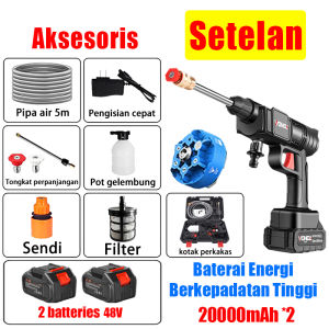 ⚡Bisa cuci 20 mobil⚡Alat Cuci Mobil Semprot Jet Cas Rentang 20 M Berisi Dua Baterai 20000mah Mesin Steam Jet Cleaner Semprotan Cuci Mobil Jet Cleaner Cordless Alat Cuci Mobil Mesin Cuci Mobil