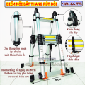 Thang nhôm rút đôi chữ A Nakata NEW, Chiều cao chữ A từ 1m9, 2m2, 2m5, 2m8, 3m2, 3m6, 4m1. Bảo hành 2 năm. 
