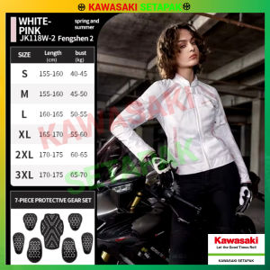 KAWASAKI [READY STOCK] SCOYCO Motorcycle Jacket Women Summer Motorbike Racing Jacket-JK118W