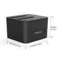 FIDECO YPZ04-S2-U3 USB3.0 DUAL BAY DOCKING FOR 2.5" 3.5" SATA HDD/ SSD MR114 Black (MR114BK). 