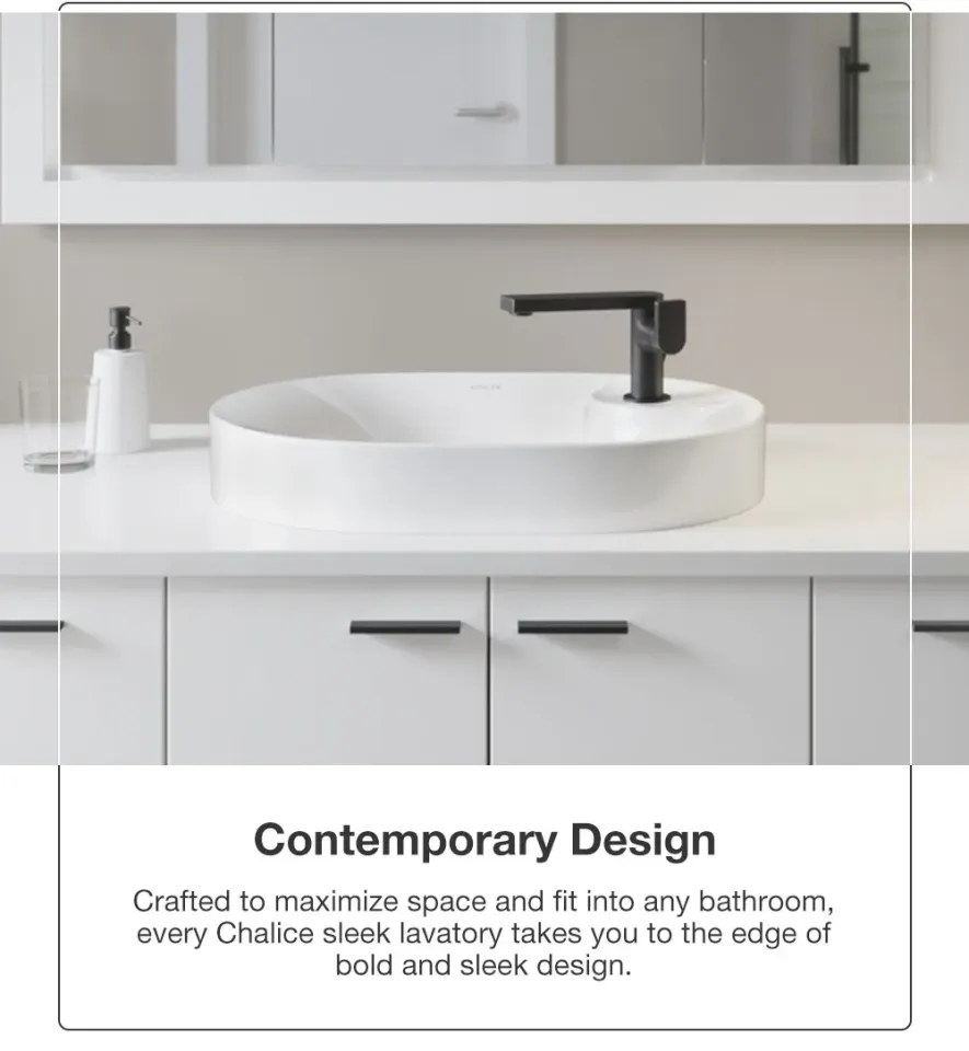 KOHLER Chalice Sleek Vessel Oval Countertop-Mounted Vessel