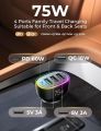Car Charger USB C Adapter 45W 4-Port USBC Car Charger for iPhone 16 Fast Charging. 