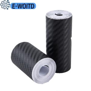 E-WOITD 3D Carbon Fiber Car Sticker Paste Protector Door Side Anti Scratch Tape Film