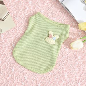 Áo waffle thun thoáng khí cho chó to lớn và vừa đính hình nổi dễ thương - Đen Ta Pet shop