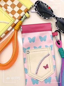 แบบพกพาแว่นกันแดดกระเป๋าปรับสายรัดข้อมือสั้นที่ใส่ของสำหรับการเดินทางอเนกประสงค์และใช้ในชีวิตประจำวัน