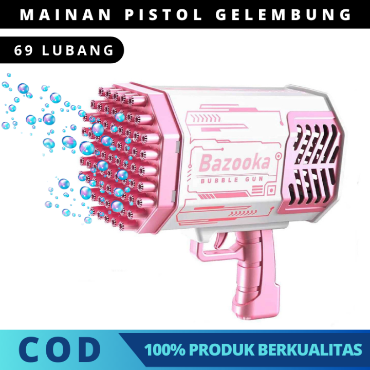 COD MAINAN PISTOL GELEMBUNG 69 LUBANG BALON BUBBLE 1200mAh