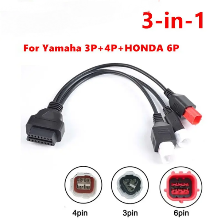 OBD2 Motorcycle Diagnostic Cable For YAMAHA 3Pin 4Pin Motorcycle 3 And ...