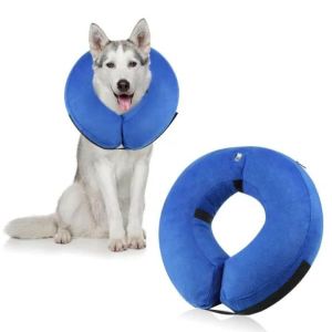Elizabethan Collar Soft Dog Cone Collar InflatableCone Collar For Small Large Dogs Cats E-Collar for Dogs Surgery Recovery