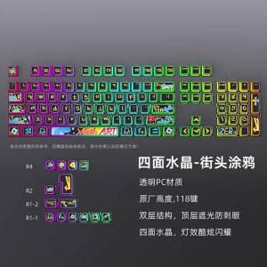 Black Gish Snake Crystal Mechanical Keycaps Oem Profile Complete Set 118 Key Fully Transparent Keyboard Accessories - Reliable Utility | Barangan Berkualiti Reka Bentuk Praktikal Mud...