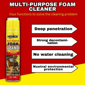 HERIOS Multi Purpose Foam Cleaner 650ML with Lemon fragrance - Perfect for cleaning 650ML