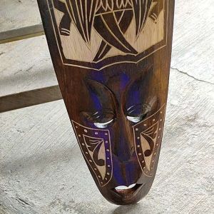 Hiasan Dinding Topeng Aborigin 50cm Topeng Kayu