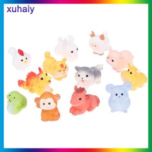 xuhaiy 1PC Miniature 12 Zodiac Resin Doll Figurines Crafts Realistic Animals For Micro Landscape Scene Decoration DIY Accessories