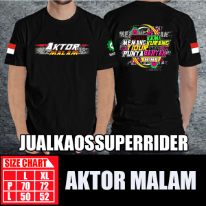 BAJU KAOS DISTRO AKTOR MALAM
