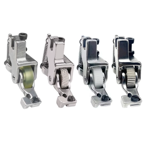 Flatbed Roller Sewing Presser Foot For Invisible Zippers Adjustable Fabric Thickness Heavy Duty Steel Presser Foot