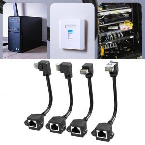FTP Shielded Cat6 Ethernet Cable Extender RJ45 Adapter Caord 1000Mbps Multiple Angled Option Compatibles Cat5e Cat5