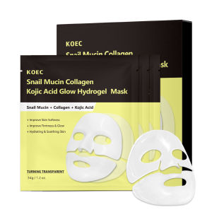 KOEC Snail Collagen Whitening and Brightening Mask Kojic Acid Nighttime Moisturizing Mask 4pc