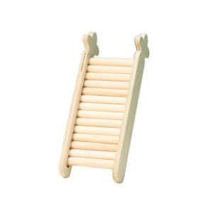 SDFSF Wave Shape Wooden Hamster Ladder Decorative Wood Hamster Suspension Bridge Small Animal Chew Toy Animals Cage Ladder Hamster Toy Staircase For Guinea Pig Chinchilla Ferret