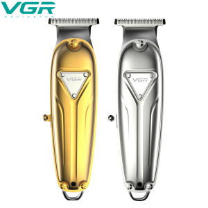 VGR All-metal Barber Professional Hair Clipper Electric Cordless LCD Hair Trimmer Gold Silver Hair Cutting Machine Mower