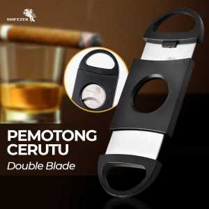 KNIFEZER PEMOTONG ROKOK CERUTU CIGAR CUTTER DOUBLE BLADE