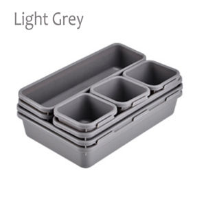 8pcs Set Organizer Box Trays Drawer Organizer Storage Box Tray Cutlery Cosmetics Stationery