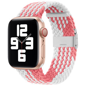 Adjustable Braided Solo Loop Nylon Fabric Strap For Apple Watch Band 41mm 45mm 44mm 40mm 38mm 42mm Elastic Bracelet For iWatch Series Smart Watch Strap