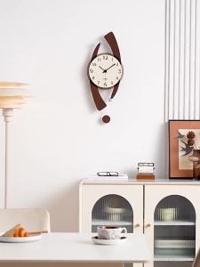 Sacesr Wooden Decoration Wall Clocks Art Mural Elegant Bedroom Silent Wall Clocks Retro Minimalist Design Home Decor Reloj Pared LLWC T4N8K