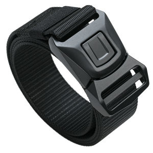 Quick Release Tactical Belt for Men Nylon Webbing Belt Heavy Duty Adjustable Outdoor Work Hiking Casual Waist Belt