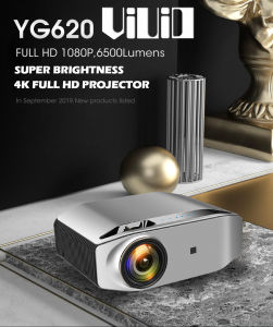 【Super Brightness】VIUIO YG620 Full HD Projector 6500 Lumens Office Business Theater 1920x1080P Classroom Teaching 4K Projectors Mirror Screen LED LCD Movie Projektor Phone Smartphone 3D Proyector