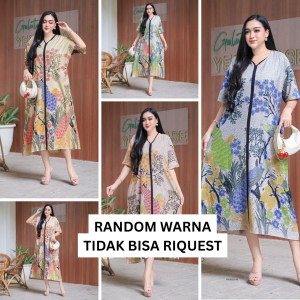 Premium Daster Wanita Merak Daily Dress Jumbo Pendek Rayon Super Premium Adem Busui Kekinian Midi Bumil Standar