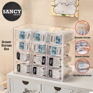 SANCY Transparent Desktop Drawer Storage Box Large Capacity Stationery Cosmetic Bracelet Jewelry Mini Organizer Drawers Display Box - Fulfilled by SANCY