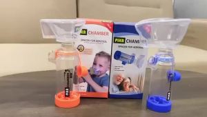 Pika Chamber Inhaler MDI Spacer Asma Kanak Kanak Dewasa Topeng Aerosol Valve Lulus KKM