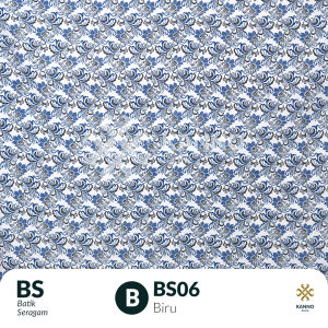 Kain Batik Seragam Sekolah TK/SD/SMP/SMA BS06 Warna Merah/Biru/Abu/Kuning/Hijau