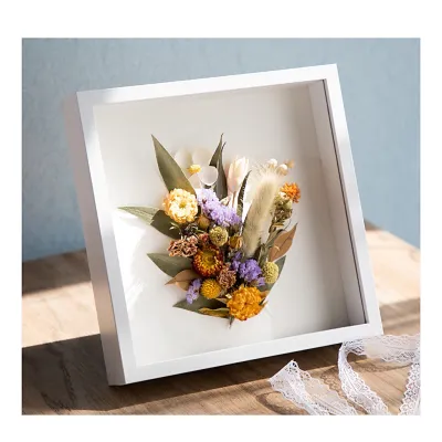 [SG Stock]3D Simple hollow 3cm Frame Wooden Glass Shadow Box Display Birthday Valentines Day present Gift