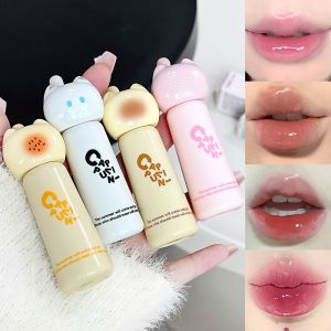 ZYJC Moisturizing Cat Lip Gloss Smooth Long Lasting Lip Glaze Highly Pigmented Mirror Lip Glaze Beginners