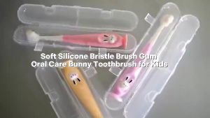 COD Kids with Suction Cup Can Stand Cartoon Rabbit Toothbrush Baby Soft Hair Toothbrush Baby Oral Care