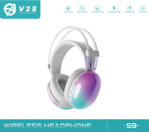 V2S MATE 60 Wireless Stereo Headphone Noise Cancellation With Built-in Mic Supports FM/Aux/SD