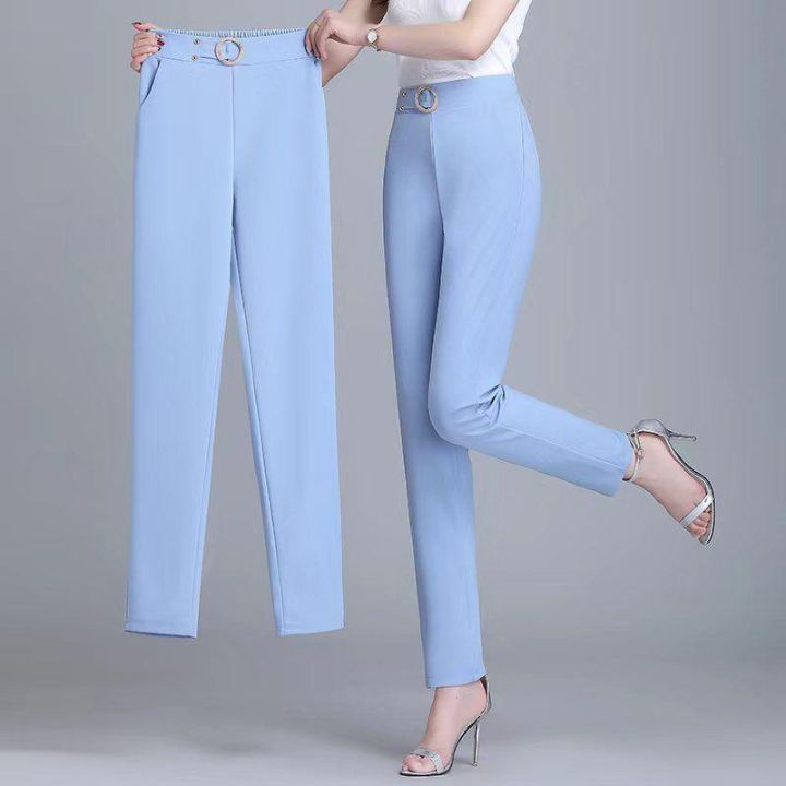 women blue pants