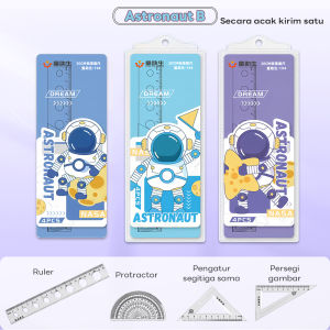 Mumystation 4in1 Penggaris Set Ruller Set lucu Penggaris Lentur Bening Perlengkapan Sekolah