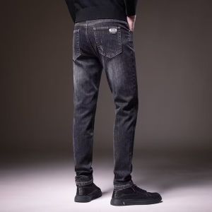 Mens Jeans for Spring and Autumn 2026 New Loose Straight-Leg Autumn Winter Trendy Black Casual Long Pants for Men