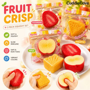 CuddleCove Cute Cheese Fruit Squishy Toy Slow Rising Stress Relief Toy Kids Cake Dessert Fidget Toy Relax Gift