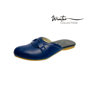 WINTERCOLLECT SANDAL SEPATU WANITA CORLIS TUTONG BUSTONG KULIT KARET MOTIF GESPER BIRU