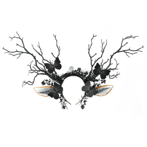 Spooky Deer Hair Clip Lightweight Resin Headpiece For Women Men Halloween Costume Accessories