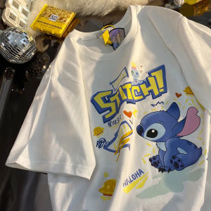Cartoon Print Short-sleeved Top Summer Simple BF Mens and Womens Loose All-match T-shirt
