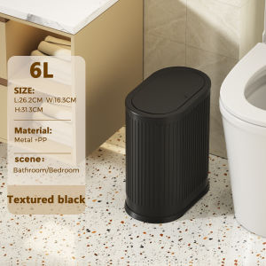 6L/9L/12LPress lid trash can household simple trash Bin for bathroombedroomliving room
