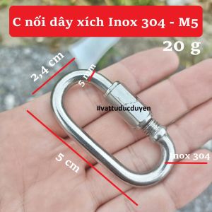 C nối dây xích Inox 304 Ø 5mm #vattuducduyen