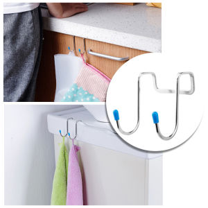 【LovingLife Store】1/2 PCS Kitchen cabinet door back hook stainless steel double S hook 304 perforated bathroom coat and hat hook.