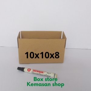 karton kardus polos paking mini ukuran 10x10x8 cm isi 10 pcs