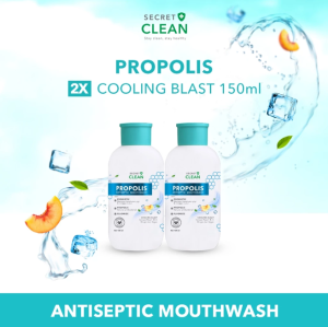 BUY 1 GET 1 Secret Clean Propolis Antiseptic Mouthwash 500ML | Peppermint | Orange Mint