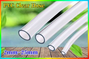 2-25mm Clear Hose For Motor Transparent Flexible Pipe PVC Water Hose Plastic Tube 10Meters